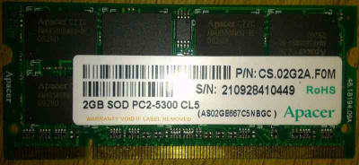 Оперативная память DDR2 2 GB Apacer SODIMM