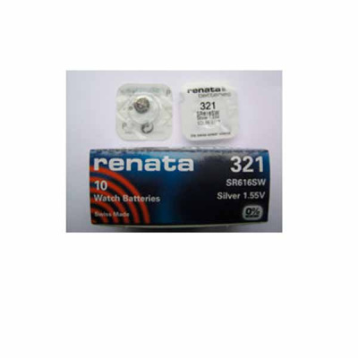 Батарейки SR616SW серебряно-цинковый Renata R321 1.55В 14.5мАч BL1