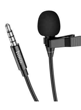Мультимедийный микрофон петличный Hoco L14 3.5 мм 2 м черный