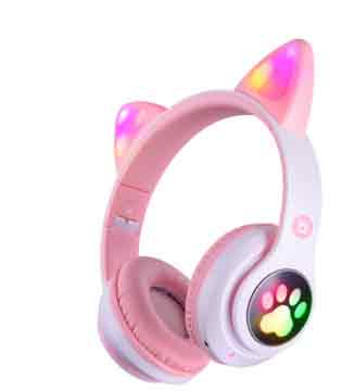 Беспроводные Bluetooth-наушники B585 Кошачьи ушки розовые Defender