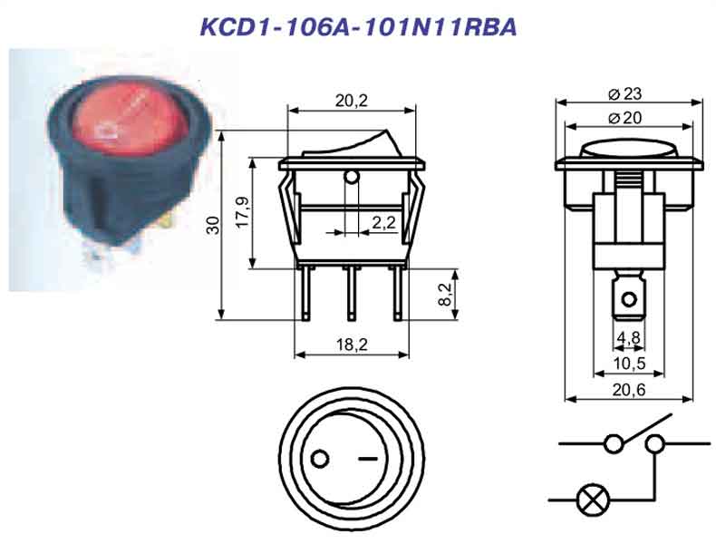 Kcd2 переключатель схема подключения с подсветкой