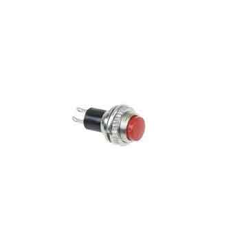 Выключатель-кнопка  металл 220V 2А (2с) (ON)-OFF  Ø10.2  красная  Mini REXANT