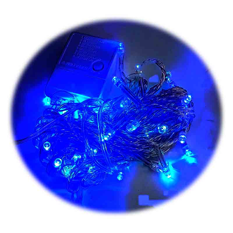 Гирлянда нить 100 led синий цвет 7 м 49# blue
