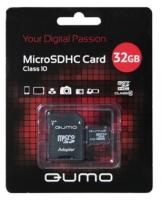  MicroSD 32 Gb Qumo +SD адаптер (class 10) QM32MICSDHC10