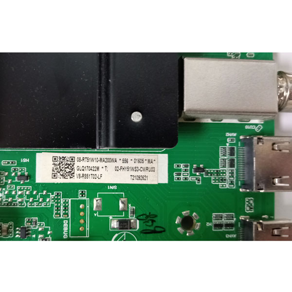 MainBoard iFFALCON TPD.RT2851T.PC779 RT2851 RT51W3  40-RT51W3-MPB2HG-C (демонтаж с 55K61 - битый экран) MainBoard iFFALCON TPD.RT2851T.PC779 RT2851 RT51W3  40-RT51W3-MPB2HG-C (демонтаж с 55K61 - битый экран)