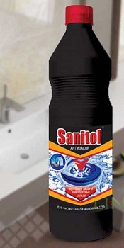 Средство Sanitol АНТИЗАСОР, для прочистки труб 1 л, ЧС-159