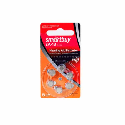 Батарейка для слуховых аппаратов  ZA13 , Smartbuy