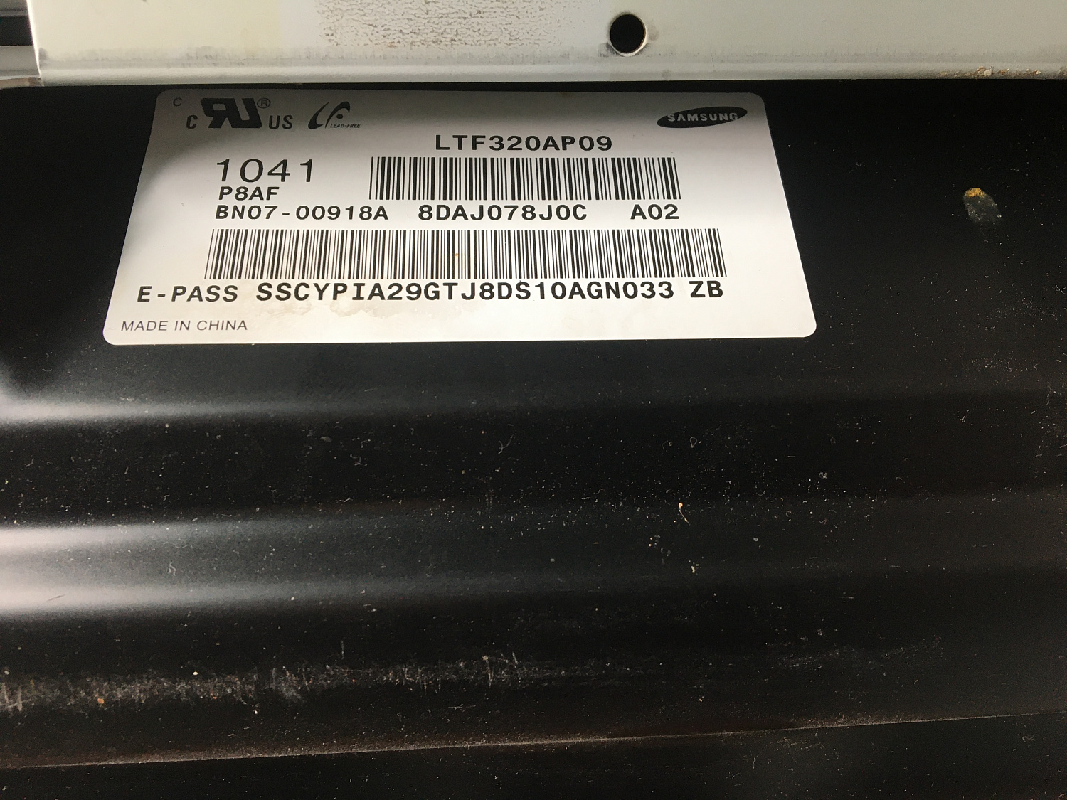 Матрица-(Экран)-Samsung-LE32C350D1W-BN07-00918A-LTF320AP09-LJ96-05507B