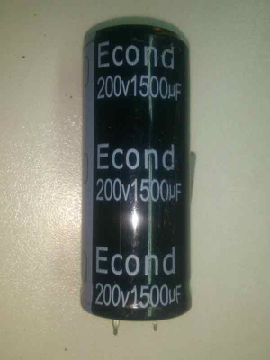 Конденсатор электролитический 1 500мкФ 200В (Econd)