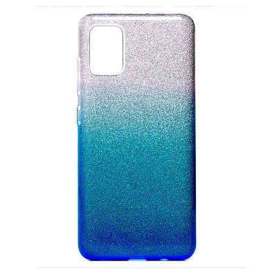 Чехол Samsung Galaxy A31 бампер силикон - синий серебро