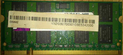Оперативная память DDR2 2 GB Kingston 800 МГц SODIMM KN2GB07003010BDEF42000