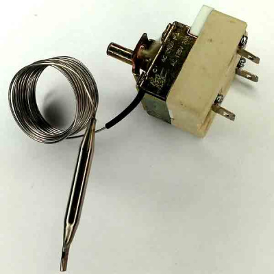 Терморегулятор 0-190°C 3 контакта 250V 16A FR002 WGF190-11B-6113 универсальный капилляр - 2.0м датчик - 60мм