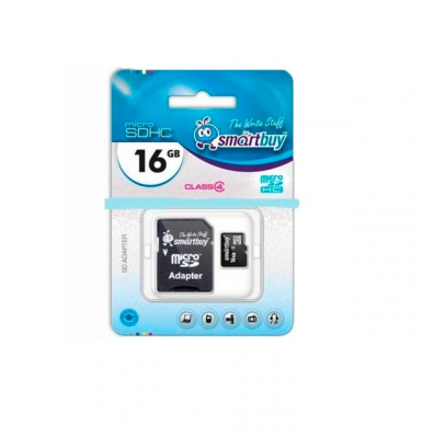 MicroSD+SDаdapter 16 GB class 4 Smart Buy