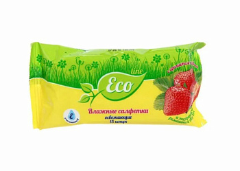 Влажные салфетки ECO LINE Клубника