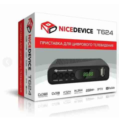 Цифровой эфирный ресивер универсальная NICEDEVICE T623 черный Selenga шт.