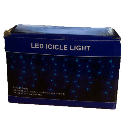 Гирлянда ICICLE LIGHT 52 Штора StringToString 144 led blue 2 м - вид товара в упаковке