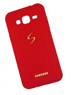 Samsung-Galaxy-J3-J310-2016-бампер-силиконовый-бархатный-красный