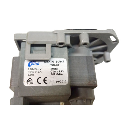 Насос сливной (помпа) Drain Pump PSB-01 Fudi 30W, крепл. — 3 защелки, выводы — сзади вместе. Фото 3