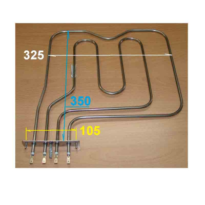 ТЭН верхний и гриль  800W+1200W 230V 325x350мм КА02-SS0926CВ13В