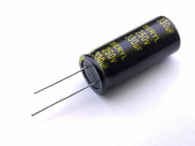 Конденсатор-электролитический-330-мкФ-250-В-20%-HW(M)-E105°C-(Beryl)