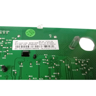 Модуль индикации стиральной машины Electrolux 807301120B. Фото с маркировкой 1