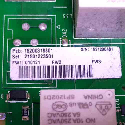Электронный модуль сушильной машины Hotpoint-Ariston 21501223501 FW1 010121 ARCADIA MAIN UPD 16200318801 (демонтаж с FTCD 97) - шильд 1
