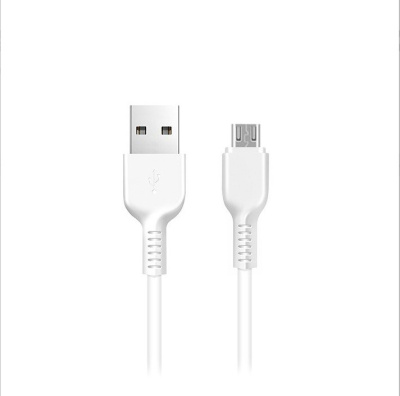 Data кабель USB-MicroUSB 2.0m Силиконовая оплетка X20 Hoco - белый