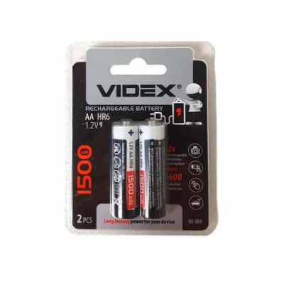 Аккумулятор AA Ni-MH Videx Rechargeable VID-HR6-1500 HR6 1,2В 1500мАч BL2