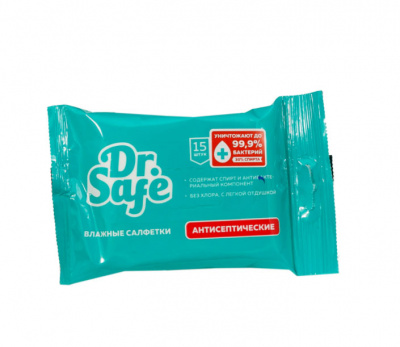 DR.SAFE влажные салфетки антисептические с ментолом 15 шт. в уп