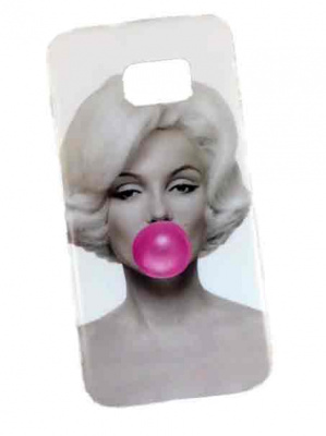 Samsung-S7-EDGE-SM-G935FD-бампер-силиконовый-с-рисунком-Marilyn-Monroe-Bubble-Gum