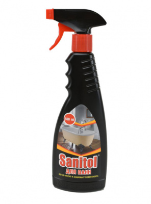 Спрей  Sanitol  для чистки акриловых, эмалированных ванн с распылителем, 500 мл