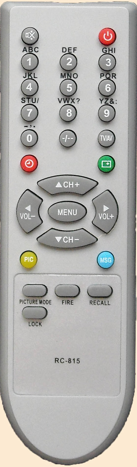 Пульт TV Shivaki RC-815